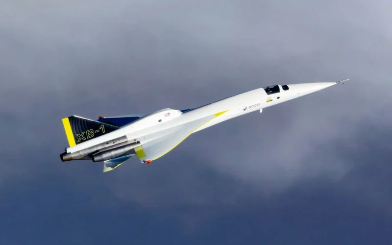 The XB-1 in its first-ever supersonic flight on January 28, 2025. (Credit: Boom Supersonic)