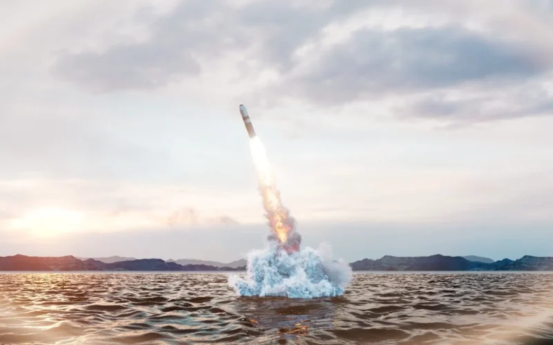 US Navy's Trident II Strategic Weapons System D5 submarine-launched ballistic missile. (Credit: Lockheed Martin)