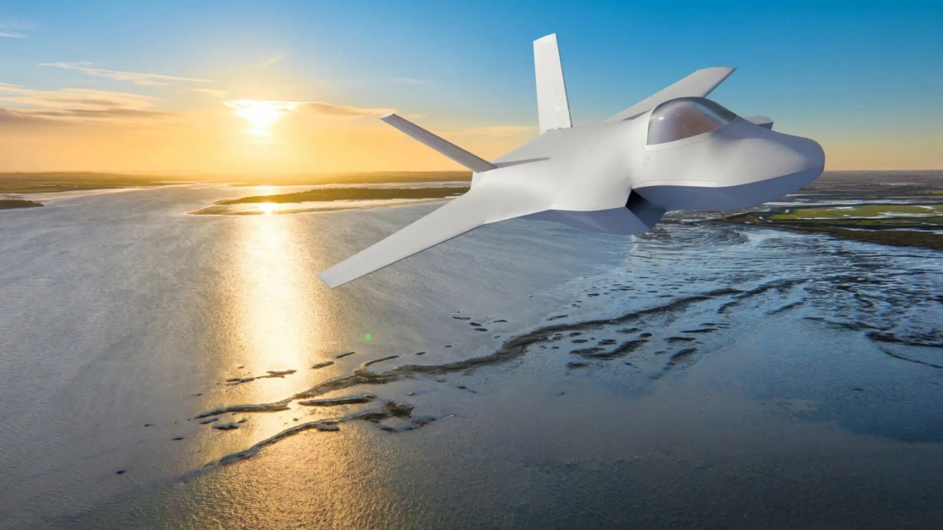 A rendered image of the sixth-generation fighter under development as part of the GCAP.