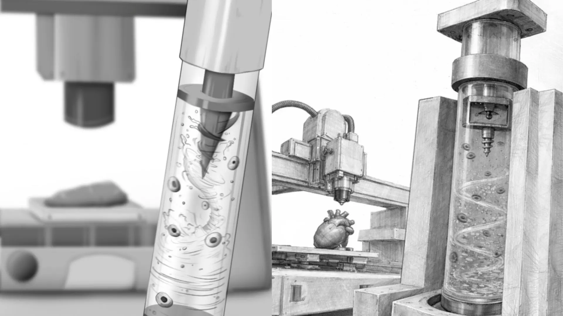 MagMix is a small in-syringe mixing device that keeps bioinks uniformly mixed during printing without changing the bio-ink formulation or interfering with the printer. (Image via MIT)