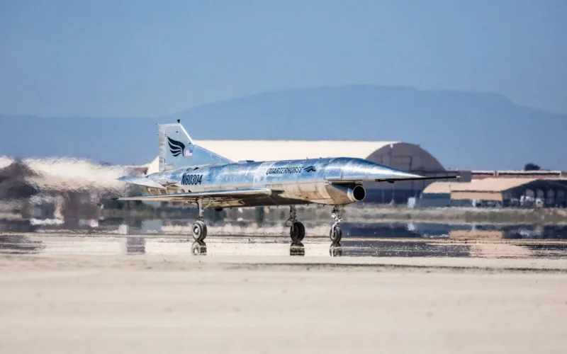 Quarterhorse Mk 2.1, Hermeus' newest F-16-sized jet, built to break the sound barrier.