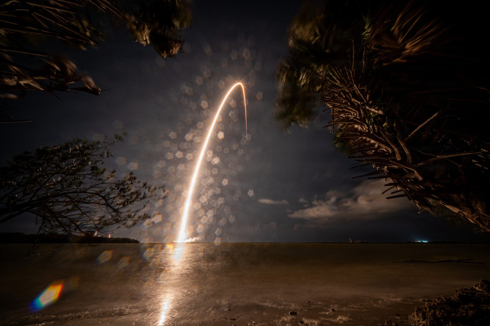 A Falcon 9 rocket carrying the GPS III-8 mission successfully launches from Space Launch Complex 40 at Cape Canaveral Space Force Station, Florida, on April 21, 2026. The GPS III-8 mission will deliver the final GPS III space vehicle, SV-10, to orbit, providing enhanced positioning, navigation and timing capabilities for military and civilian users worldwide. (U.S. Space Force photo by Gwendolyn Kurzen)