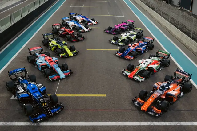 A2RL's driverless race cars. (Image via A2RL)