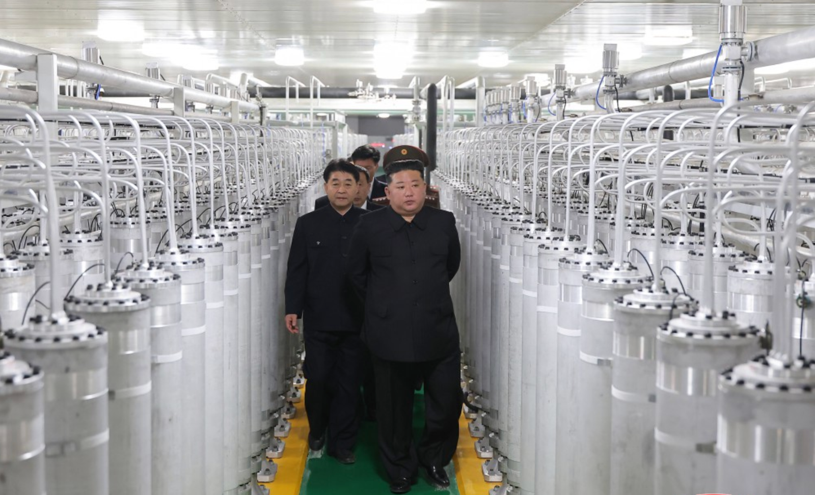 North Korean leader Kim Jong-un has visited a newly launched nuclear material production facility.
