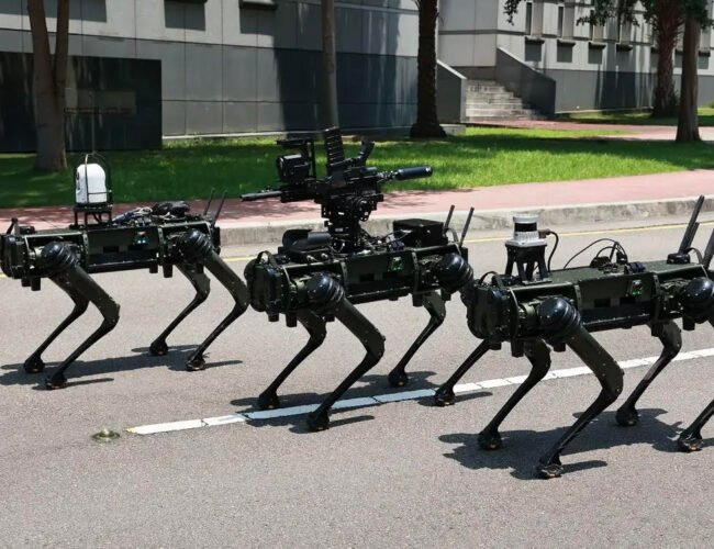 The armed robot dogs have arrived on both sides of Taiwan Strait