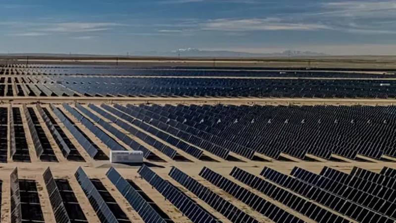 Representative image of solar plant. (Image via Masdar)